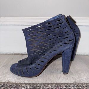 Diane Von Furstenberg Alexandria Cut-Out Bootie Heels, Size 6